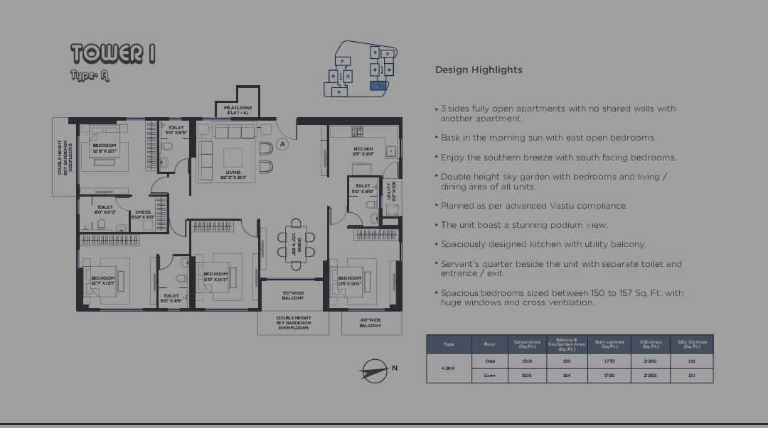4 BHK Floor Plan